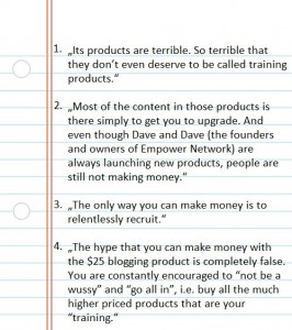 Empower Network product quality