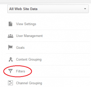 Google Analytics Filters section