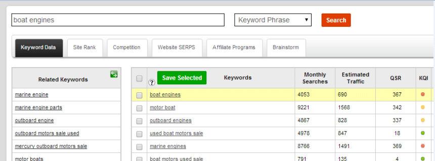 Jaaxy Keyword Tool Search Results