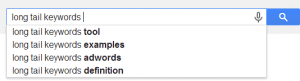 Long tail keywords