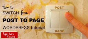 Post to page WordPress, featured image