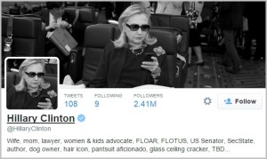 best ever twitter bio, hillary Clinton