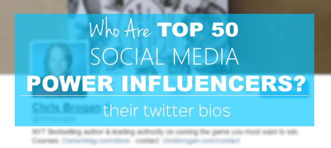 Who Are Top 50 Social Media Power Influencers? Their Twitter Bios.