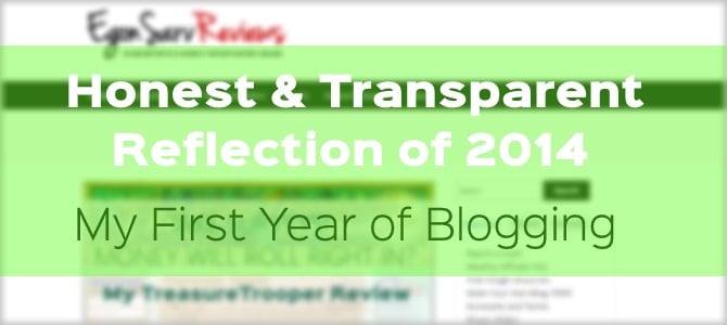 Honest and Transparent Reflection of 2014 – My 1st Year of Blogging