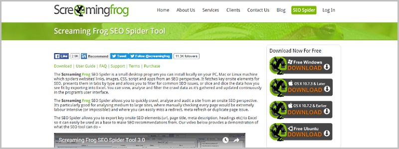 screaming frog seo tool