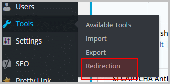 Change URL WordPress - after Redirection plugin installation