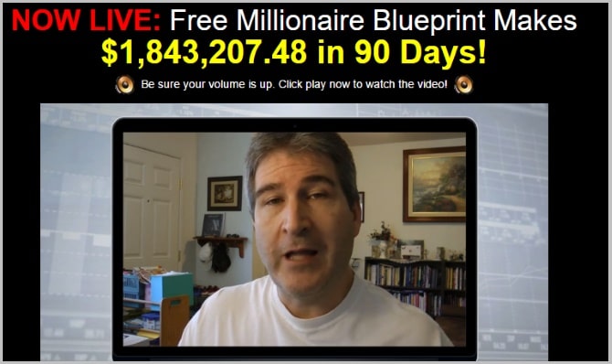 Fake video testimonial The Free Money System