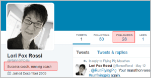 Twitter profile with only a few followers does not arise trust