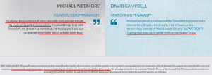 Michael Wedmore and David Campbell words contradict with their disclaimer