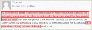 Struggling to get refunds from Clicksure