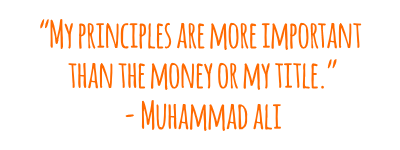 My principles are more important than the money or my title