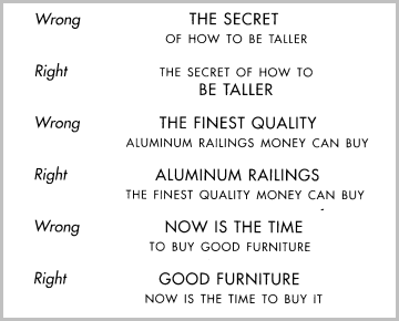 The right way to highlight headlines - John Caples