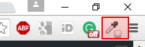 Colorzilla toolbar icon for Chrome looks like this