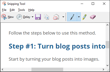 How to use Windows snipping tool