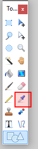 This is Paint.net eyedropper tool in the toolbox