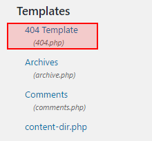 404 template (404.php) in wordpress