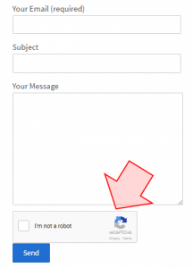 Recaptcha added to a contact form
