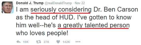 Emotions in tweets: "Seriously considering," and "a greatly talented person"