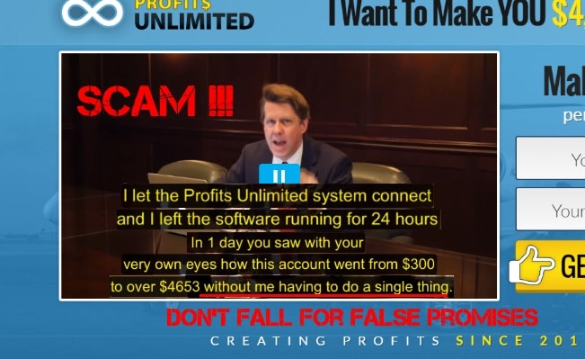 what is the profits unlimited scam - false promises