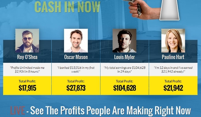 hoax testimonials of Profits Unlimited