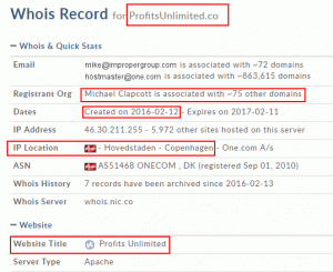Whois Record for Profits Unlimited