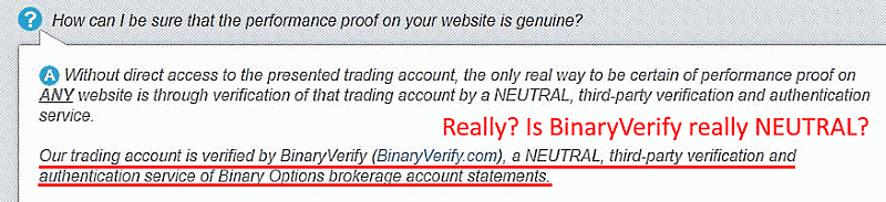 Is Binaryverify really neutral?