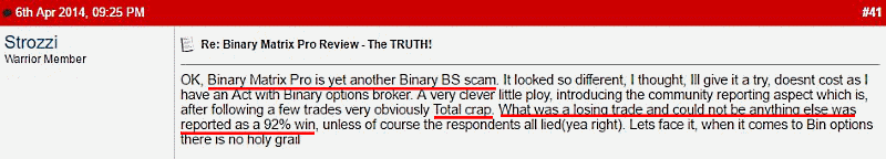 what is the binary matrix pro - scam or legit?