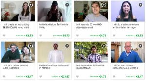 There are over 500 fake testimonial offer in fiverr