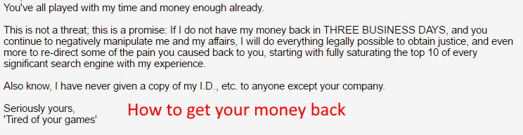 how to get your money back from BMP