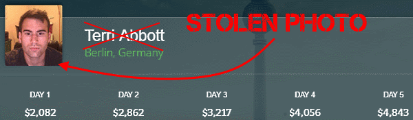 Fake Terri Abbott and his income