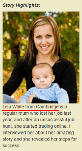 work at home mom from Cambridge - Lisa White