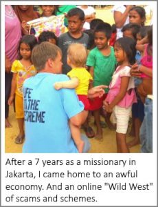 Egon with Indonesian kids