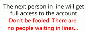 the next person in line will get full access wrong