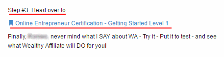 I always point my referrals to the Online Entrepreneur Certification course - Getting started