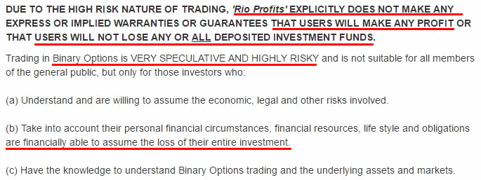 Their risk disclaimer says, you can lose all your investments.