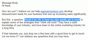 Spam email asking for a phone number