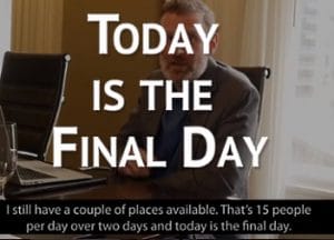 today is the final day