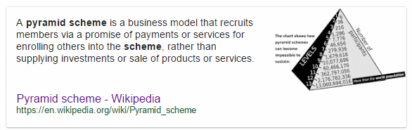 what is a pyramid scheme definition
