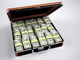 suitcase filled with money