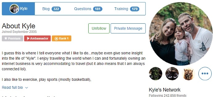 Is Wealthy Affiliate a scam review - Kyle's Wealthy Affiliate account