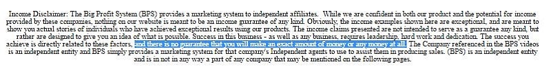 the risk disclaimer says there are no guarantees you make any money