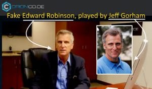 Edward Robinson is played by Jeff Gorham from Portland