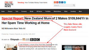 legitimate work at home jobs for moms Leah Williams from New Zealand