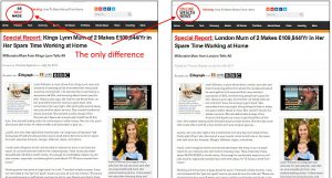 Fake Be Self Made News site advertises Leah Williams