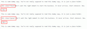 Use div tag while styling blockquotes in WordPress