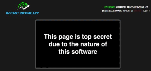 The Instant Income Code website is top secret. Really?