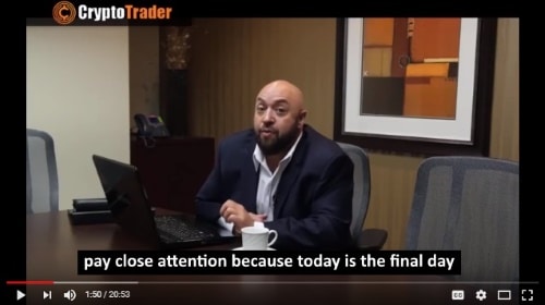 David Richmond, the CryptoTrader: "pay close attention because today is the final day"