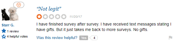 Get It Free complaint - survey after survey, no gift...