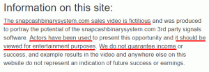 Risk disclaimer says, the video is fictitious and actors have been used.