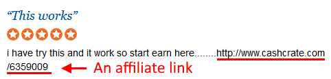 A positive testimonial about the Cash Crate - affiliate link included